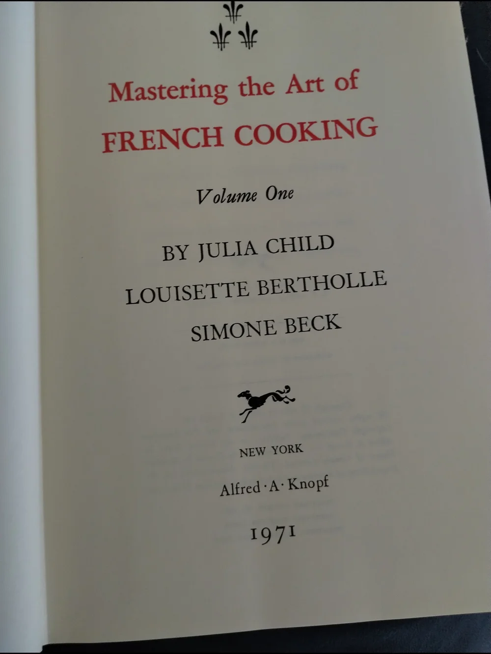 Mastering the Art of French Cooking - Teal and Cream Cookbook